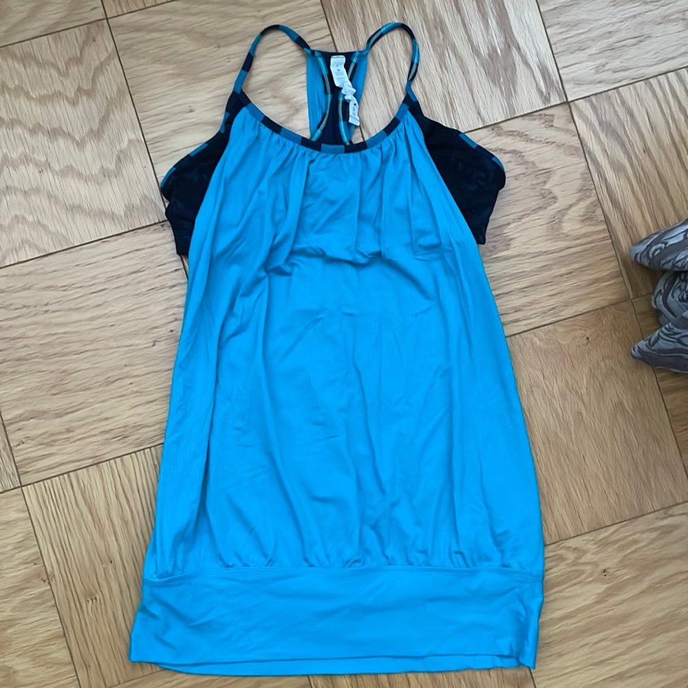 LuluLemon  racer back athletic shirt with built in bra